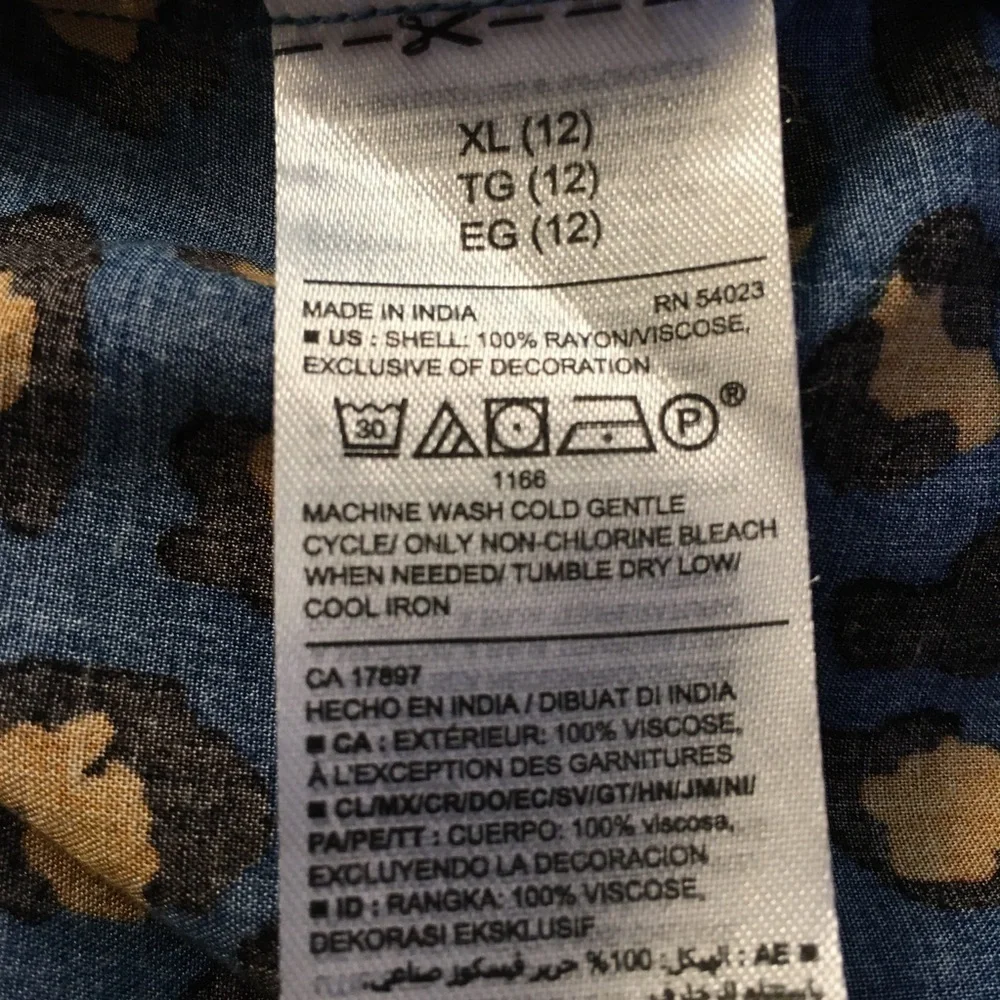 Old Navy elastic waistband cheetah print dress